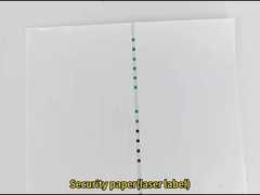 Sicherheitspapier mit grünen bis blauen Fäden