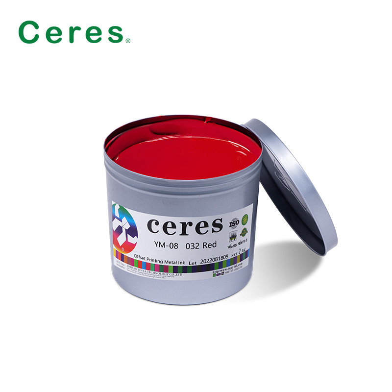 Offsetdruck-Tinte Panton 032 des Metallym-08 rot für dreiteilige Dosen