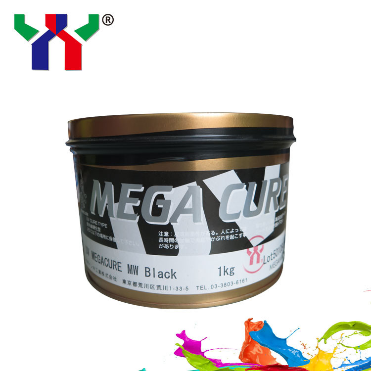 Megami Mega Cure UV Offset Tinte CMYK Schnelltrocknungsfarbe für den Kunststoffdruck