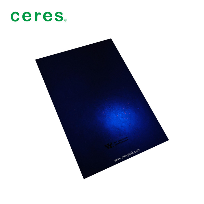 A4 Sicherheitspapier aus UV-Fasern Sichtbare rote und unsichtbare blaue Fasern mit einer Länge von 3 mm