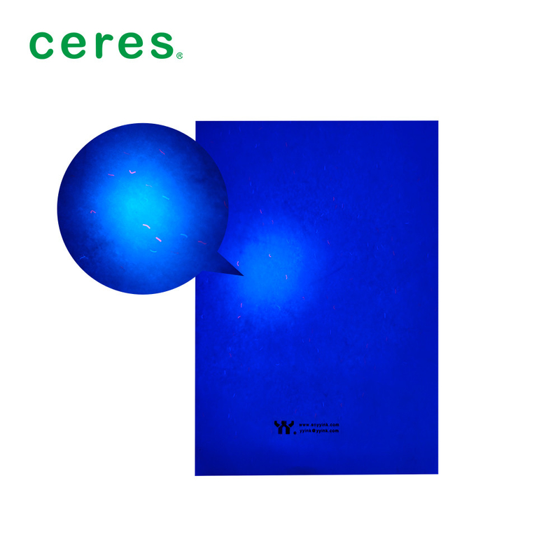 A4 Sicherheitspapier aus UV-Fasern Sichtbare rote und unsichtbare blaue Fasern mit einer Länge von 3 mm