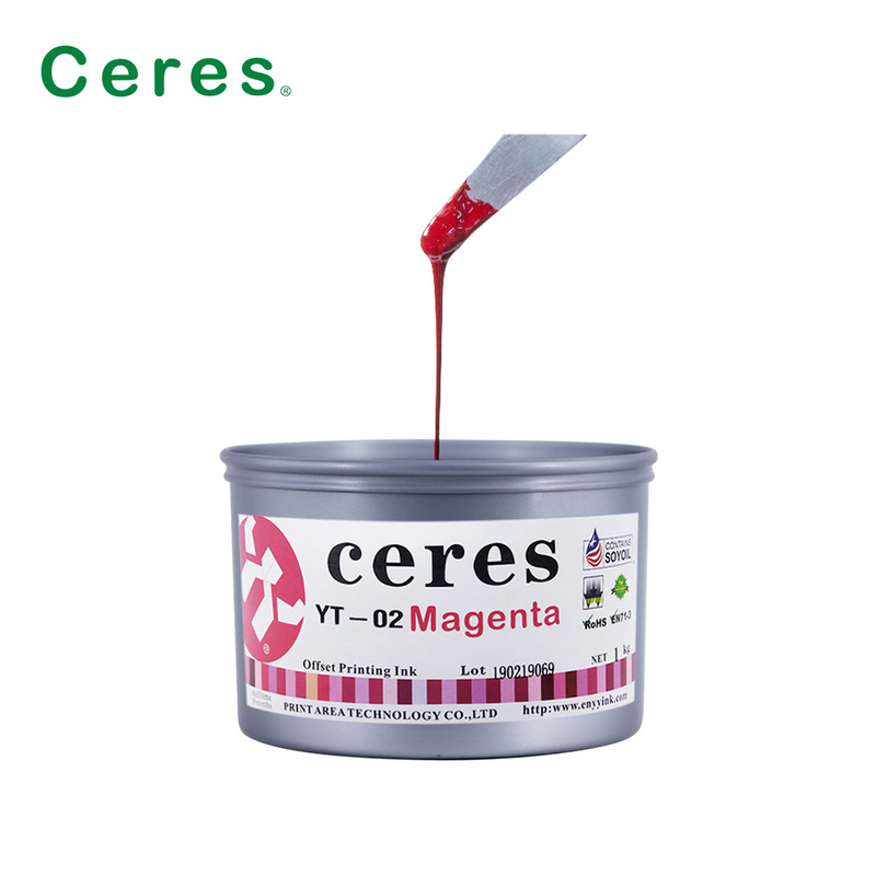 Helle Farben Offset-Druckfarbe Papier mit hohem Glanz Cmykfarben Magenta
