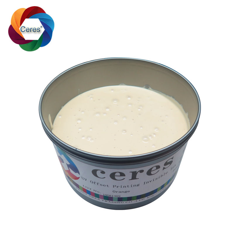 UV-unsichtbare Sicherheitsfarbe für Bildschirmdruck Farblos bis Orange