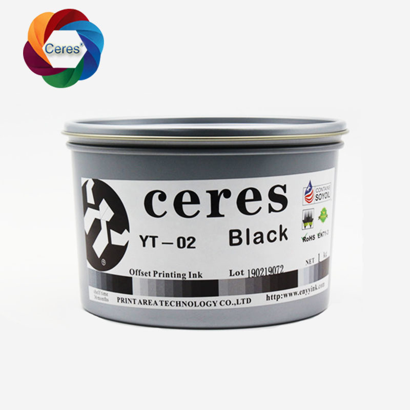 CERES Hochkonzentrierte, ungiftige UV-Offsetdruckfarbe für Papier CMYK-Farbe 1 kg/Dose