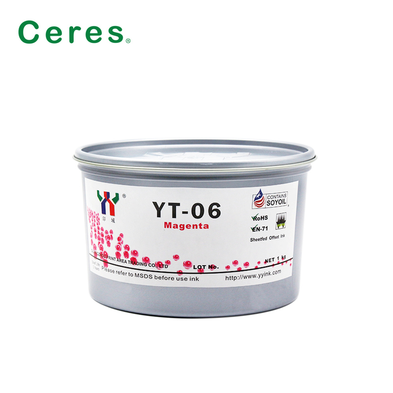 Ceres YT-06 Lösungsmittelbasierte Offsetdruckfarbe für Melamin mit 1 kg/CAN-Packung und Qualität A+