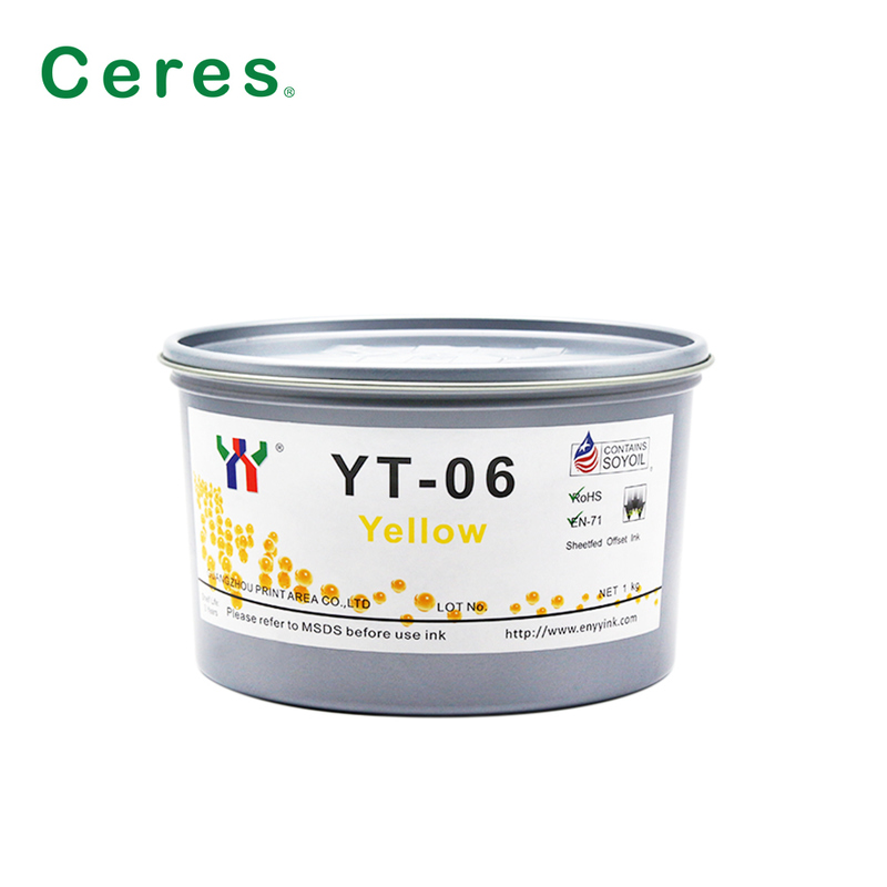Ceres YT-06 Lösungsmittelbasierte Offsetdruckfarbe für Melamin mit 1 kg/CAN-Packung und Qualität A+