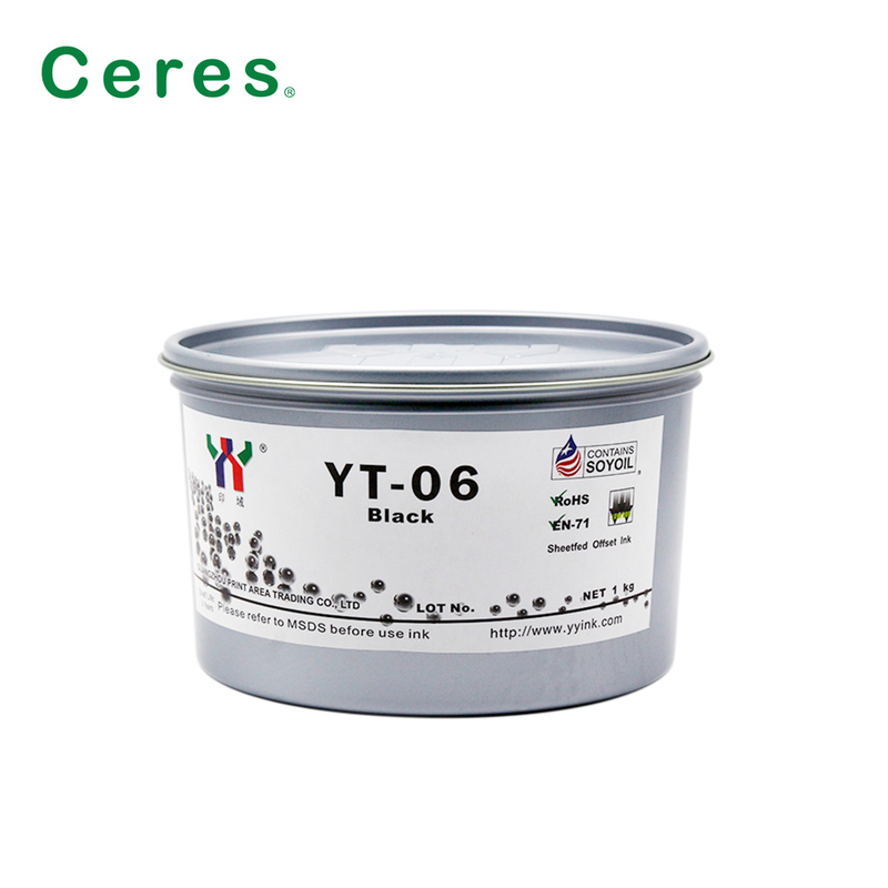 Ceres YT-06 Lösungsmittelbasierte Offsetdruckfarbe für Melamin mit 1 kg/CAN-Packung und Qualität A+