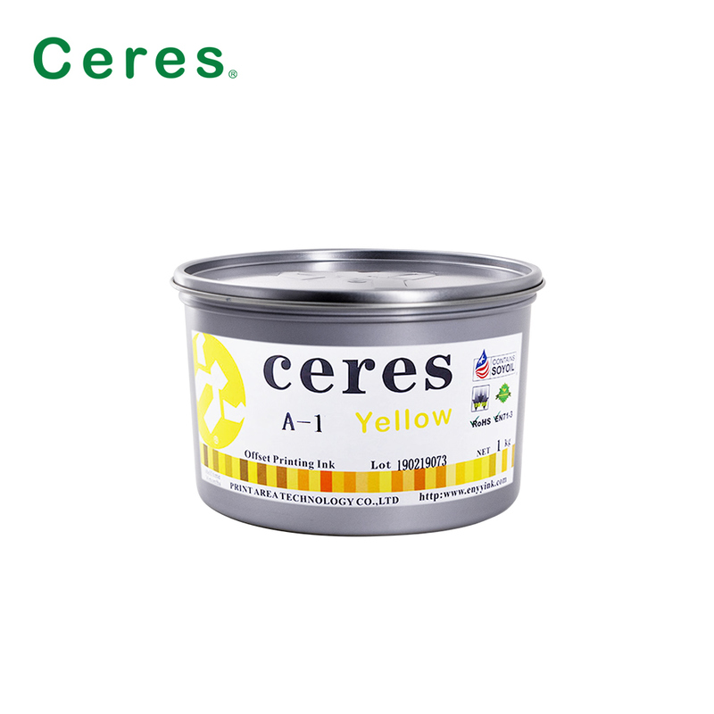 Ceres A-1 Nicht-toxischer Hochglanz 2 Jahre Haltbarkeit Sojabohnen Offset-Druckfarbe für CMYK-Farbe