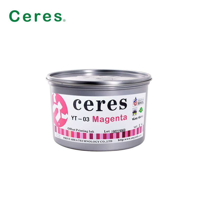 Umweltfreundliche EN71-3-konforme Offsetdruckfarbe auf Lösungsmittelbasis YT-03 CMYK-Tinte für qualitativ hochwertigen Druck