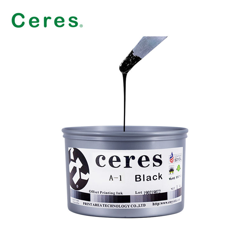 Soja Offset-Druckfarbe mit hohem Glanz und hoher Farbdichte mit einer Garantie von 24 Monaten für jedes Papier