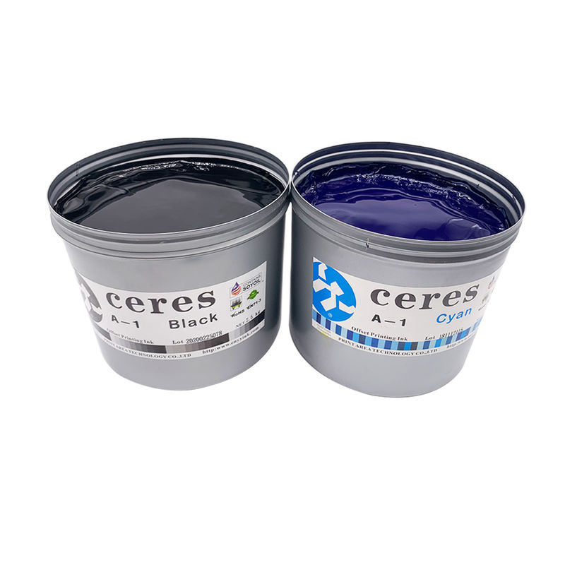 Soja Offset-Druckfarbe mit hohem Glanz und hoher Farbdichte mit einer Garantie von 24 Monaten für jedes Papier