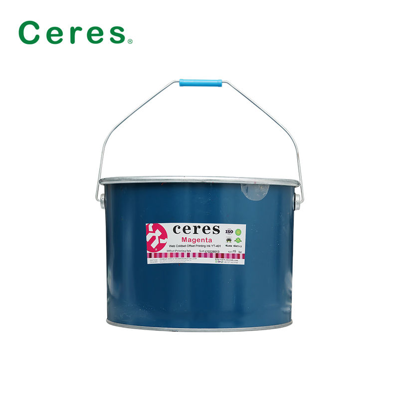 Web-Kaltset Offset-Druckfarbe für Zeitungsdruck mit starker Tinteübertragung in Eisenfassverpackung