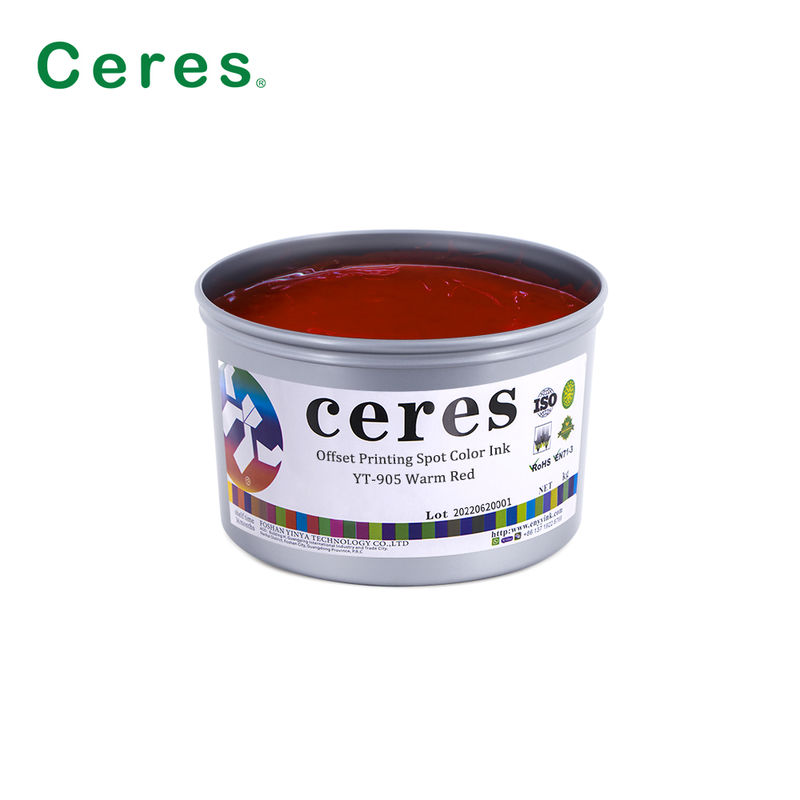 Schnelltrocknende YT-905 Warmrot Pantone Sonderfarb-Offsetdruckfarbe mit hoher Deckkraft