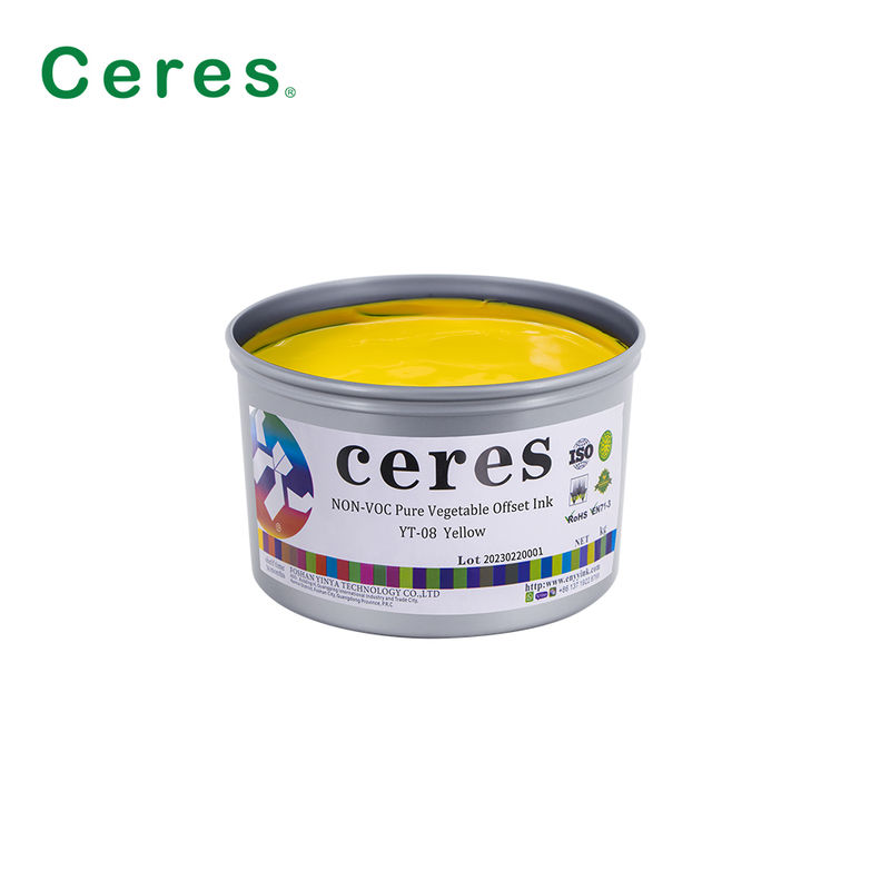Ceres YT-08 reine pflanzliche CMYK-Offsetdrucke - umweltfreundliche hochglänzende Tinte für Papier- und Kohlenstoffverpackungen