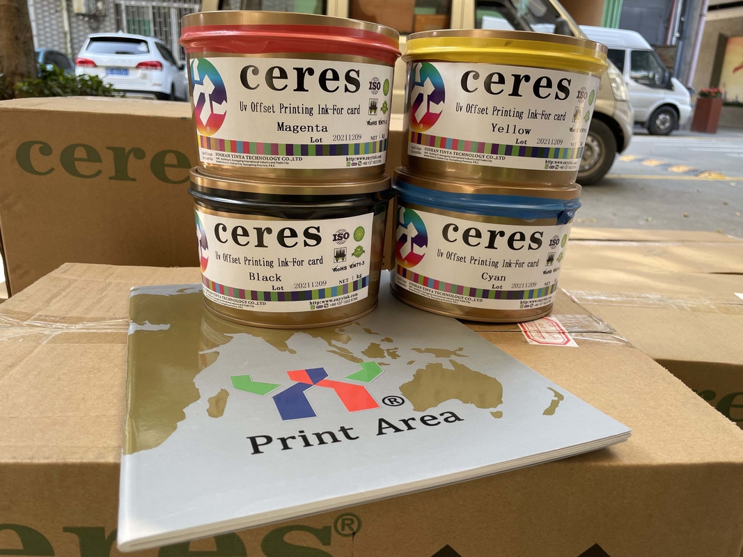 1 kg Dosen schnell trocknende Tinte für Kunststoff CMYK Bankkarte Lösungsmittel-basierte Tinte