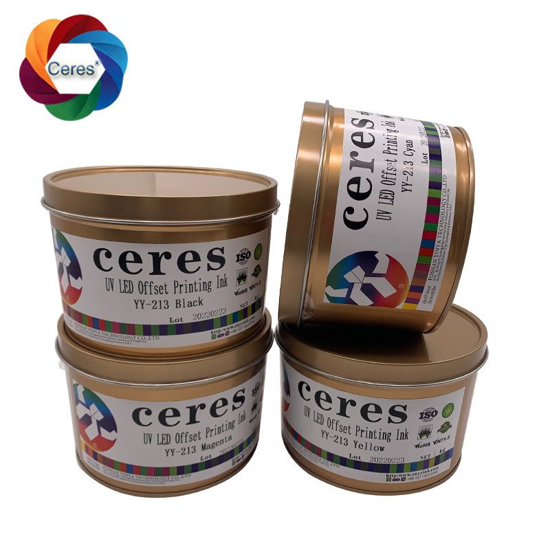 MSDS UV Offset Tinte Ceres 1 kg Kanzle auf Lösungsmittelbasis Tinte YY-213 Schnelltrocknen