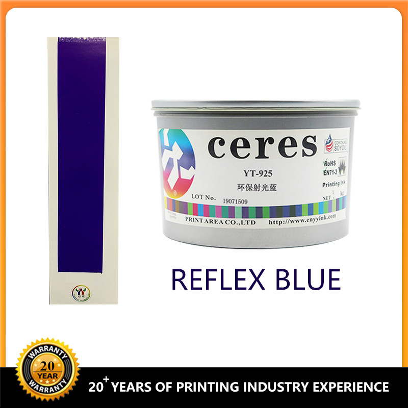 1 kg UV Offset Druckfarbe CMYK Reflex Blaue Flecken Farbe Farbe auf Lösungsmittelbasis