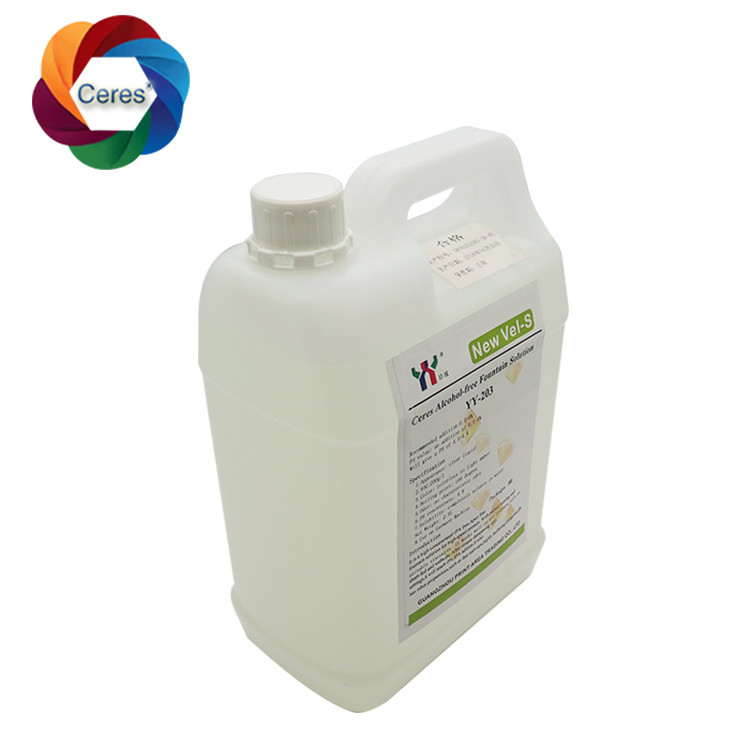 4.5ph 5,5ph Alkoholfreie Quelllösungen Offsetdruckchemikalien UV-Drucker Lack