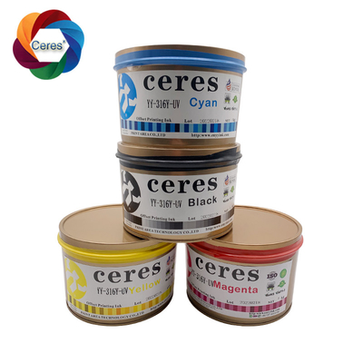MSDS Ceres Pantone UV Offset Tinte CMYK Papier Plastikbecher Druckfarbe